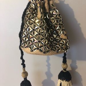 Zara handmade beaded bucket / mini bag